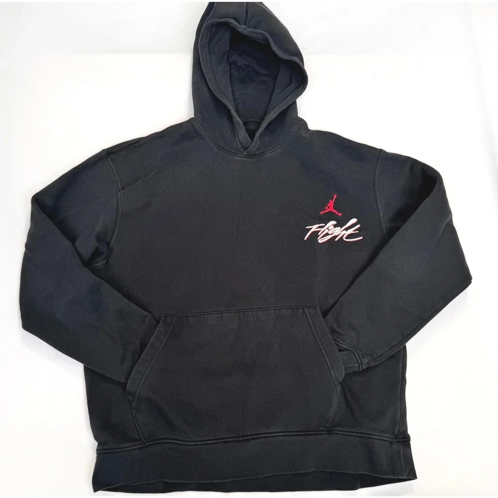Jordan Hoodie Men's Large Flight Black Jumpman‎ Logo